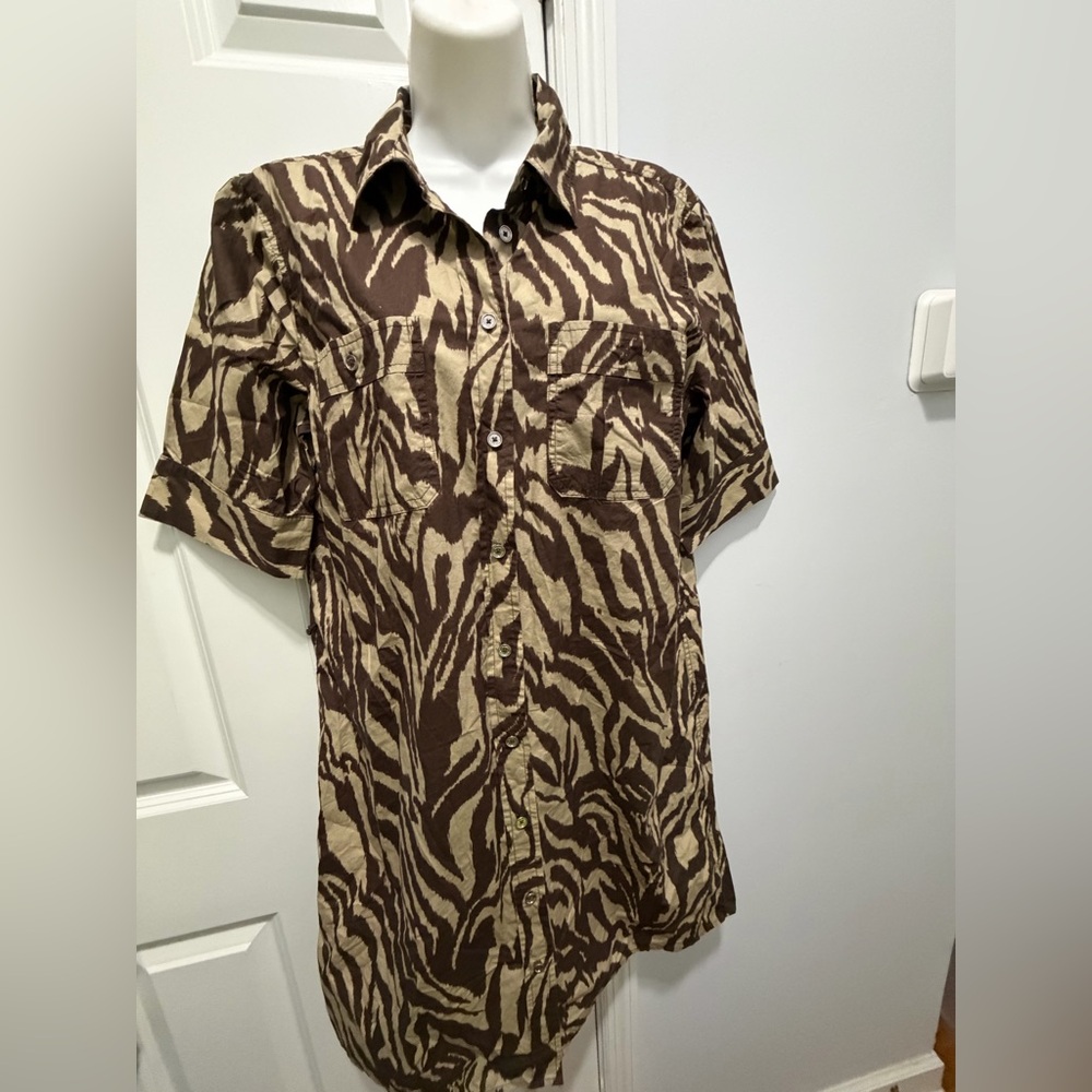 Michael Michael Kors Brown and Tan Zebra Print dress xl